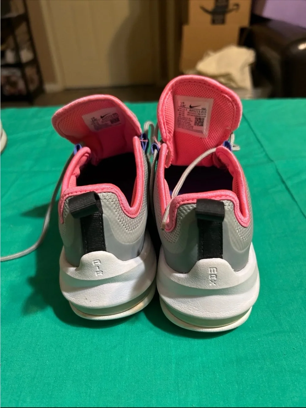 Nike Kids Gray and Pink Mesh Sneakers